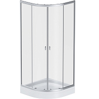 Ограждение душевое X-Joy Twin Slide с поддоном 80*80см матовый хром AM.PM W88E-205-080MT