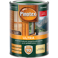 Влагостойкая защитная лазурь Pinotex Ultra для дерева бесцветная (База BC(CLR)) 1 л