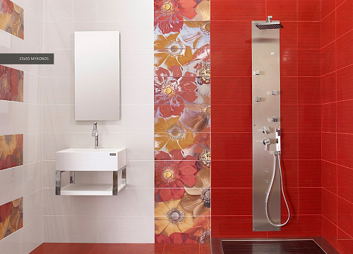 Плитка настенная Mykonos Rojo 25*50 см, Latina Ceramica купить