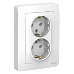 Розетка Blanca BLNRS001021 с заземлением с/у 16А двойная белый Розетка Blanca BLNRS001021 с заземлением с/у 16А двойная белый