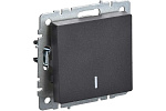 Выключатель BRITE ВС10-1-1-БрЧ BR-V10-1-10-K02 1-клавиша с индикацией черный IEK 8641405 Выключатель BRITE ВС10-1-1-БрЧ BR-V10-1-10-K02 1-клавиша с индикацией черный IEK 8641405
