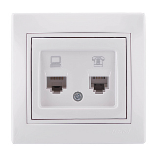 Розетка LEZARD MIRA 701-0202-143 компьютерный +TF CAT5 купить