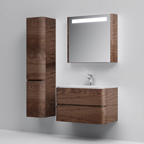 Тумба подвесная Sensation 80 с раковиной Sensation 80 текстурированный орех AM.PM M30FHX0802NF купить