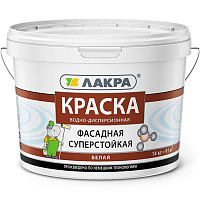 Краска для фасадов Лакра латексная Белая матовая - 14 кг