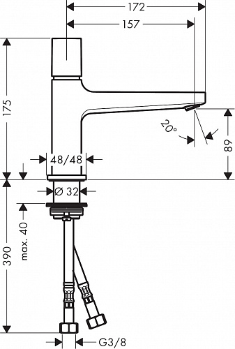 Смеситель HANSGROHE HG Metropol Select 100 32570000 для раковины   купить