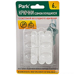 Крючки самоклеящиеся PARK 6шт 008171 Крючки самоклеящиеся PARK 6шт 008171