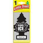 Ароматизатор Ёлочка Little Trees Черный лёд Black Ice U1P-10155-RUSS