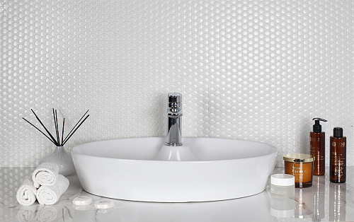 Мозаика керамическая Penny Round White Matt 31.5*30.9 Starmosaic купить