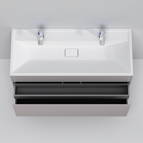 Тумба подвесная INSPIRE V2.0 с раковиной INSPIRE 120 3 ящика элегантный серый AM.PM M50AFHX1203EGM купить