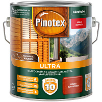 Лазурь влагостойкая для дерева Pinotex Ultra рябина (2.7л) 