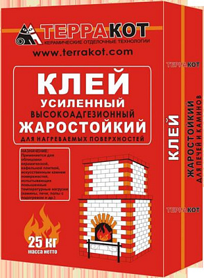 Клей усиленный Терракот жаростойкий для печей до +200С охристо-серый купить
