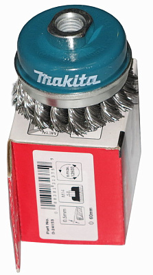 Щетка-крацовка чашечная витая для УШМ Makita 60мм сталь D-24153 купить