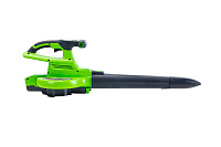 Воздуходувка-пылесос аккумуляторная Greenworks GD40BVII 40В бесщет 370км/ч (без акк. и з/у) (2406907)