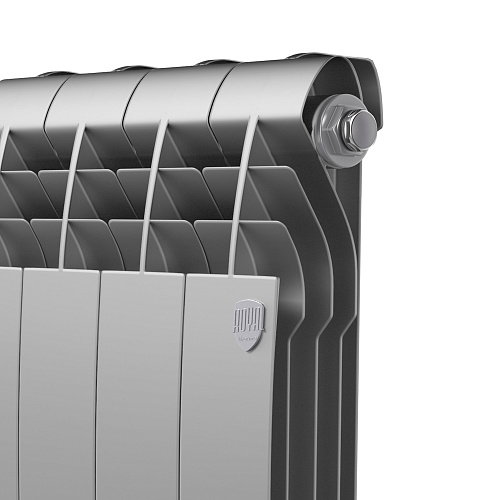 Радиатор биметаллический BiLiner 350мм 6 секций Silver Satin Royal Thermo RTBSS35006 купить