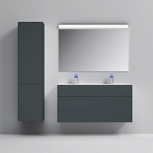 Тумба подвесная INSPIRE с раковиной INSRIRE 120 3 ящика графит матовый AM.PM M50AFHX1203GM купить