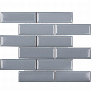 Мозаика керамическая Metro Bluish-Grey Glossy 45*145мм 29.5*28.7см Starmosaic купить