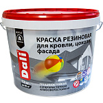 Краска резиновая Dali для кровли цоколя фасада коричневый 12 кг Краска резиновая Dali для кровли цоколя фасада коричневый 12 кг