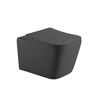 Унитаз подвесной безободковый 520*340*355мм  HOLLER BLOCK MDG D-PM3651-DARK GRAY купить