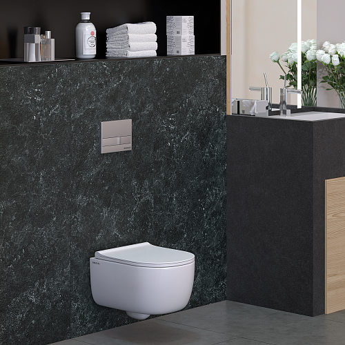 Унитаз подвесной Berges Wasserhaus Ego 082111 безободковый с сиденьем дюропласт Toma Slim SO белый купить