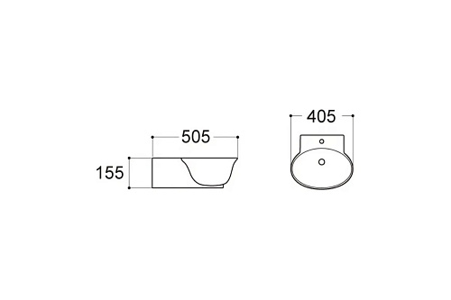 Раковина КЛАССИК подвесная + установка на мебель 505*405*155 Aquatek AQ5040-00 купить