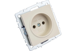 Розетка BRITE РС10-1-0-БрКр BR-R10-10-K10 10А бежевый IEK 7961067 купить