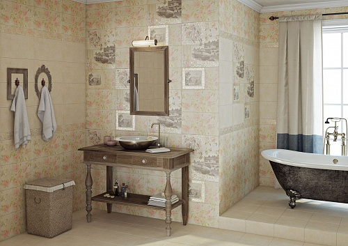 Панно настенное Декупаж, цвет бежевый, 45*75см LB-CERAMICS 1607-0001 купить