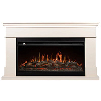 Каминокомплект очаг Aurora RTFP/P-AR40LS и портал California 42/40/36 молочный Royal Thermo set RTFP/P-AR40LS+Cal