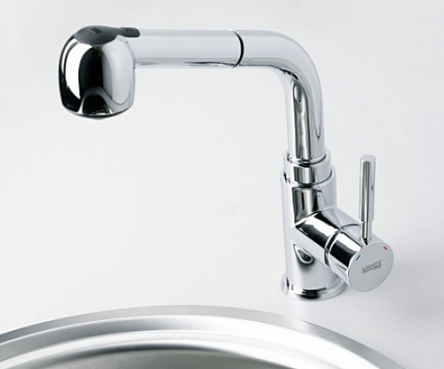 Смеситель WASSER KRAFT Main 4166 9060820 для кухни с выдвижным изливом хром купить