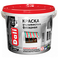 Краска для фасадов Dali укрывистая цвет белый (96%) - 5 л