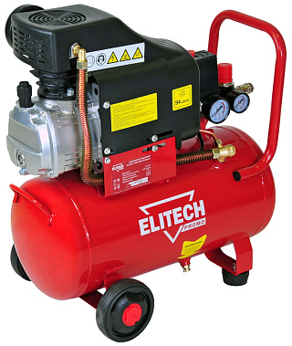 Компрессор Elitech КПМ 400/25 Промо 220В 1.6кВт 24л 8 бар 230л/мин купить