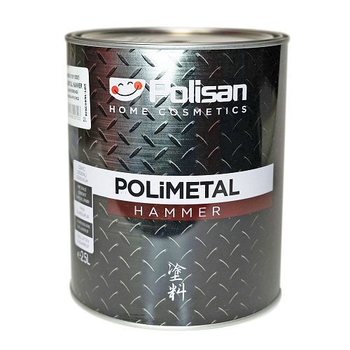 Грунт-эмаль по ржавчине 3в1 POLIMETAL HAMMER молотковый Золото Polisan 91W03551000 (2,5л) купить
