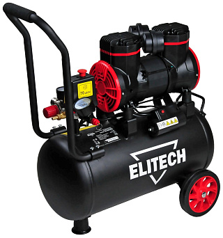 Компрессор Elitech КПБ 300/24М-В (безмасляный) малошумный 220В 1.5кВт 24л 8 бар 300л/мин купить