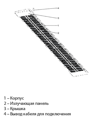 Обогреватель инфракрасный 1кВт серый нержавеющая сталь Ballu BIH-AP4-1.0 купить
