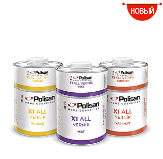 Лак универсальный X1 ALL VERNIK Y.MAT 2 компонента Бесцветный Polisan 24G99927600 купить