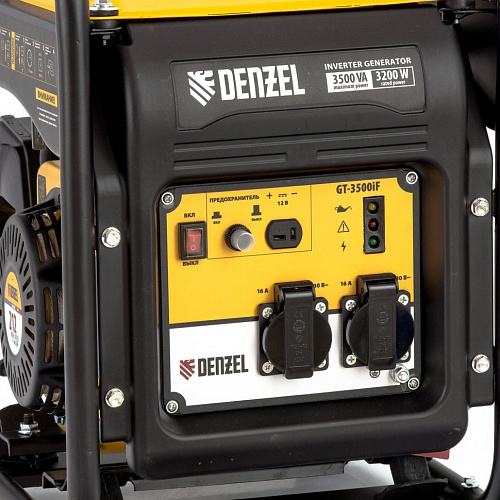 Генератор инверторный Denzel GT-3500iF 3.5кВт/3.2кВт 220В бак 5л (94705) купить