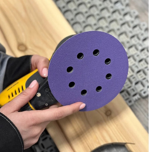 Круг шлифовальный самолип Purple Р240 125мм 5штук ABRAFORCE АМ186242 купить
