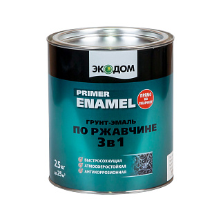 Грунт-эмаль по ржавчине ЭкоДом 3 в 1 Primer Enamel белый купить
