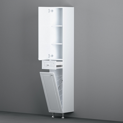 Шкаф-пенал Palace One напольный универсальный 30см белый глянец DAMIXA M41CSR0303WG купить