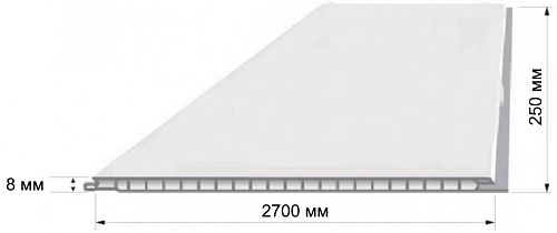 Панель ПВХ 234/3 Цветок бежевый 2700*250*8мм KronPlast купить
