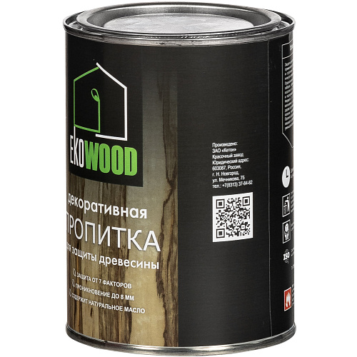 Пропитка декоративная для древесины EKOWOOD орех (0.75л) купить