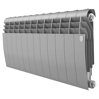 Радиатор биметаллический BiLiner 350мм 12 секций Silver Satin Royal Thermo RTBSS35012 купить