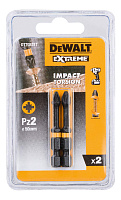 Бита ударная DeWalt IMPACT Torsion PZ2 50мм (2шт) (DT70531T-QZ)