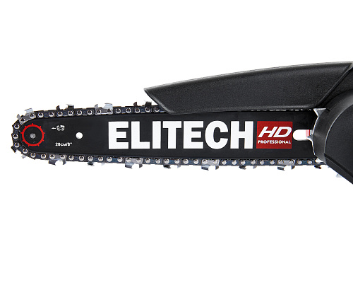 Пила цепная аккумуляторная ELITECH HD CS 2008BLK (бесщеточный двигатель) 20В (1акк*2.0а/ч) шина-20 см (1/4"-1.1-45) (E1611.016.00) купить
