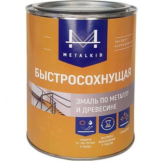 Эмаль MetalKID Express по металлу и древесине быстросохнущая база С бесцветная 4л купить