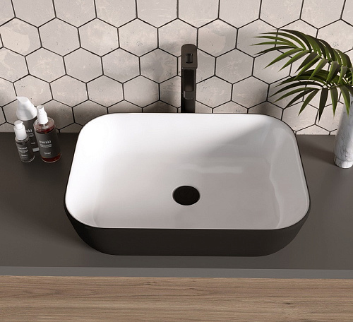Раковина Grossman GR-4041BW черный, белый 460*320*140мм Grossman GR-4041BW купить