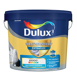 Краска фасадная Weathershield Extraflex  бесцветная база BC Dulux 5736109 (4.5л) купить