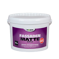 Краска фасадная ЭкоДом Fassaden Matte Acrylic белая - 13 кг