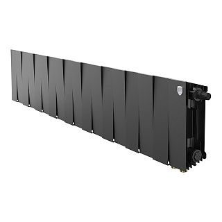Радиатор биметаллический PianoForte 200мм VDR 18 секций Noir Sable Royal Thermo RTPNSVDR20018 купить