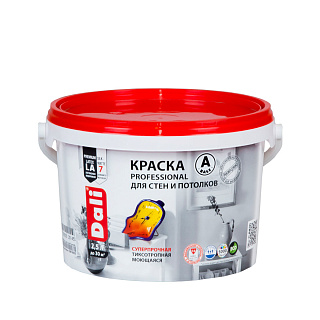 Краска для стен и потолков Dali Professional 7 (База А) 2.5 л купить