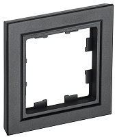 Рамка 1-местная BRITE РУ-1-БрЧ BR-M12-K02 IEK черный